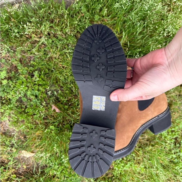 Madewell Brown Leather Boots Size 11M Women’s Boots Carina Platform Chelsea - Picture 3 of 11